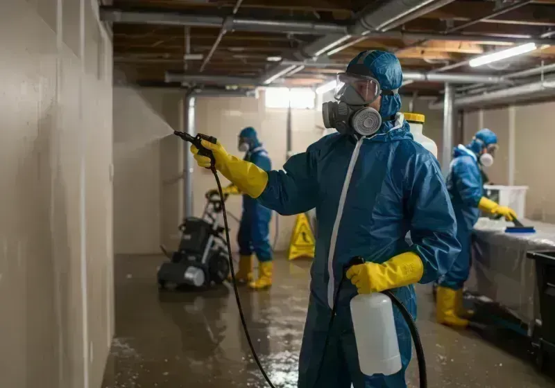 Basement Sanitization and Antimicrobial Treatment process in Addison, IL