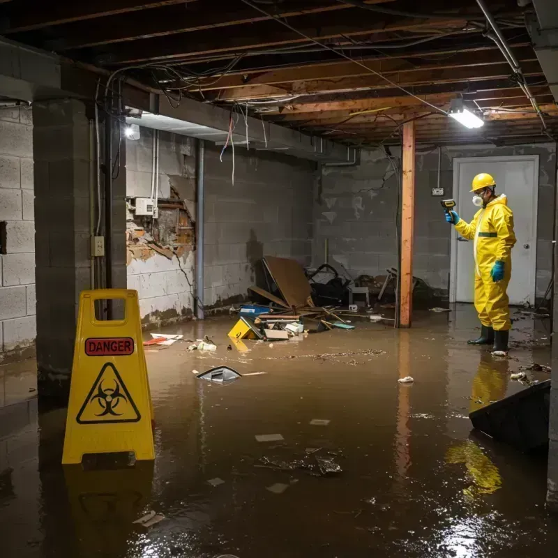 Flooded Basement Electrical Hazard in Addison, IL Property